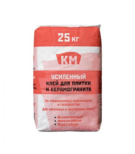 Фото «Клей для плитки и керамогранита КМ усиленный, 25 кг» в Санкт-Петербурге