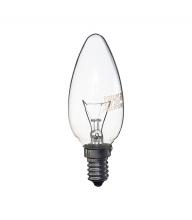 Увеличить фото Лампа накаливания Philips E14 40W В35 свеча CL прозрачная Фото Лампа накаливания Philips E14 40W В35 свеча CL прозрачная 31,20 руб.