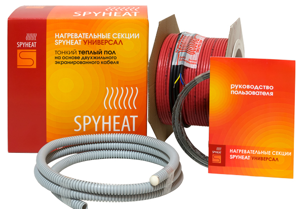 Комплект теплого пола тонкий кабель SpyHeat 59 м 4.5-6.0 кв.м / 700 Вт на катушке