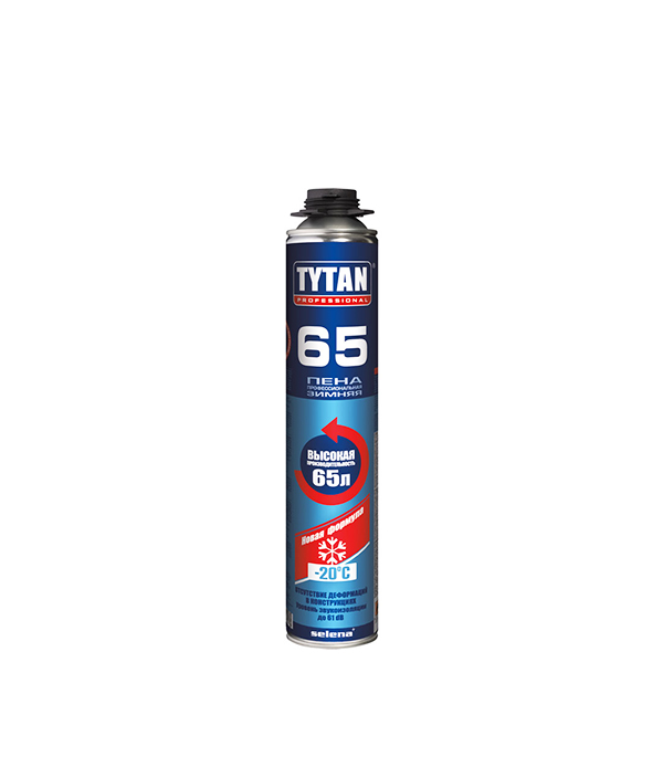 Пена монтажная Tytan 65 O2 профессиональная зимняя 750 мл